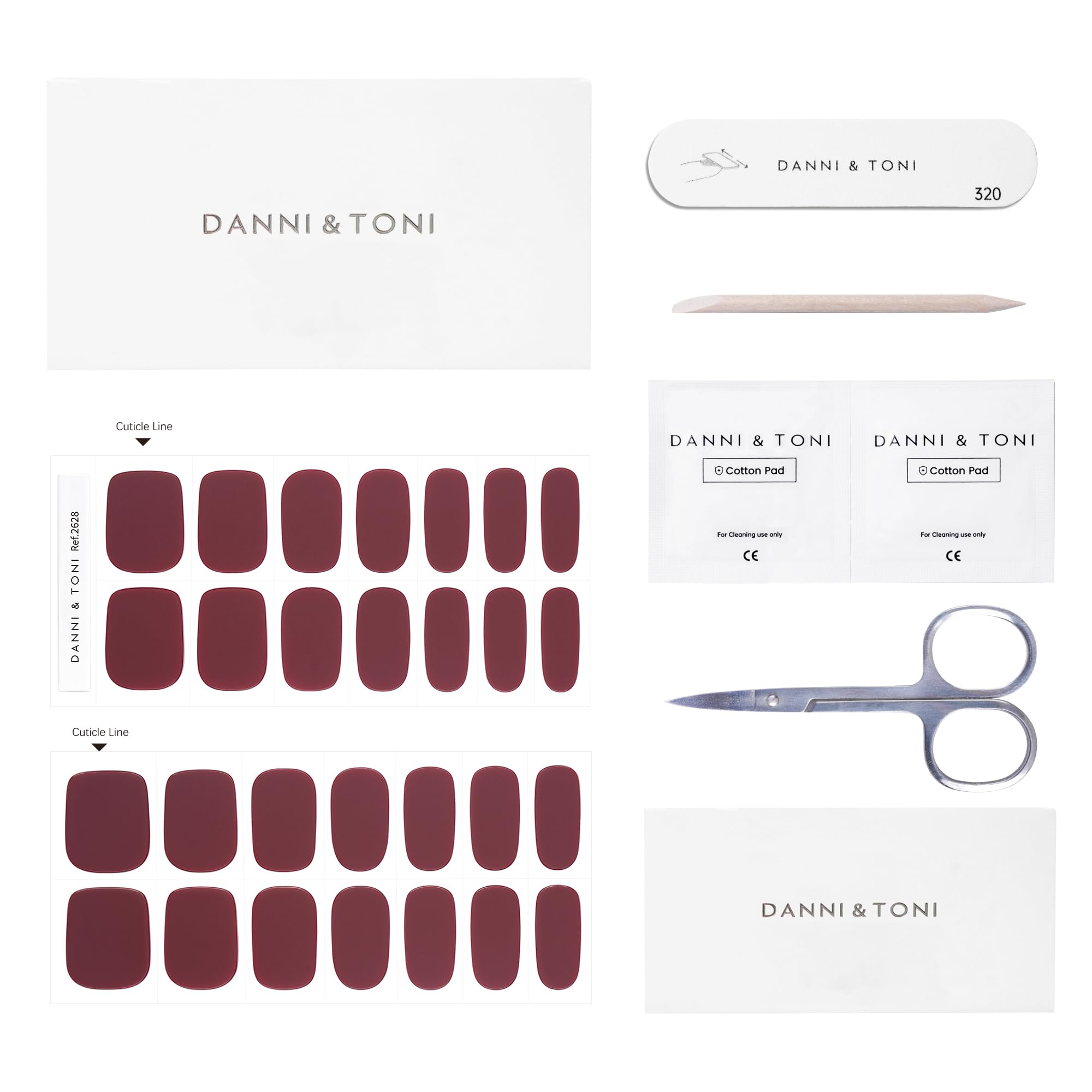 DANNI & TONI in-home manicure setup for salon-style nails at home.