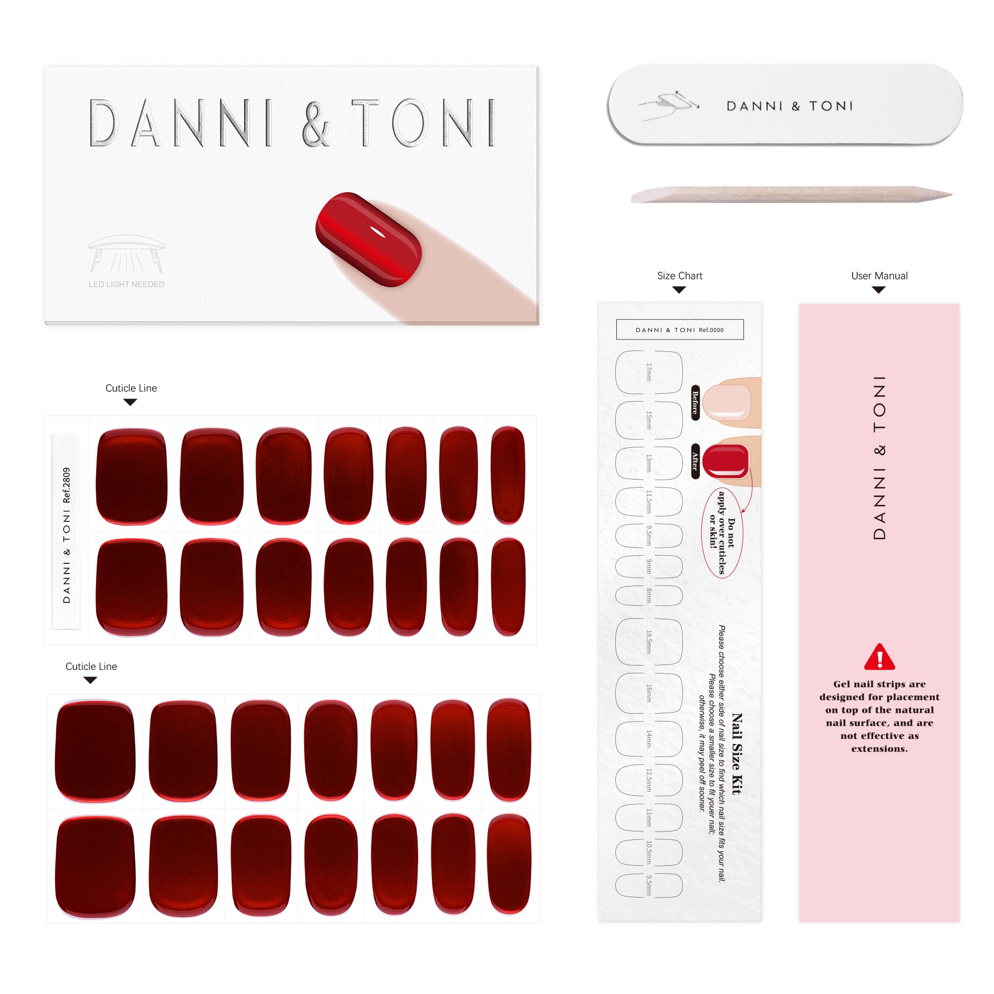 DANNI & TONI non-toxic gel nail wraps for safe wear.