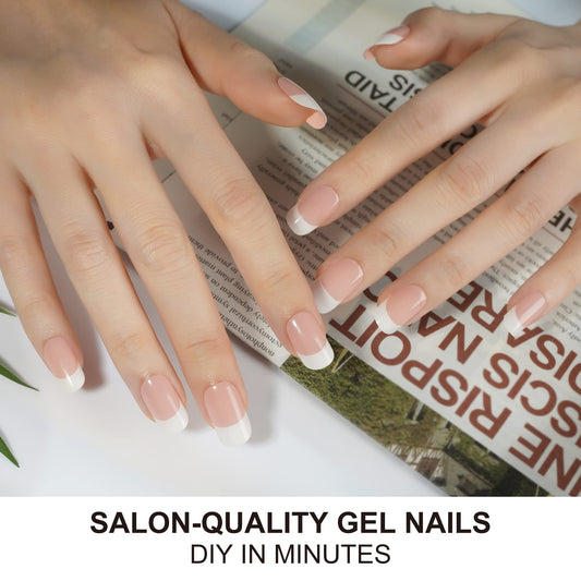 DANNI & TONI quick application and UV cure image for fast, salon-like nails at home.