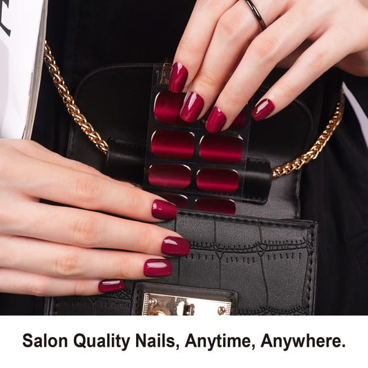 DANNI & TONI semi-cured gel nail wraps offer instant salon-style nails.