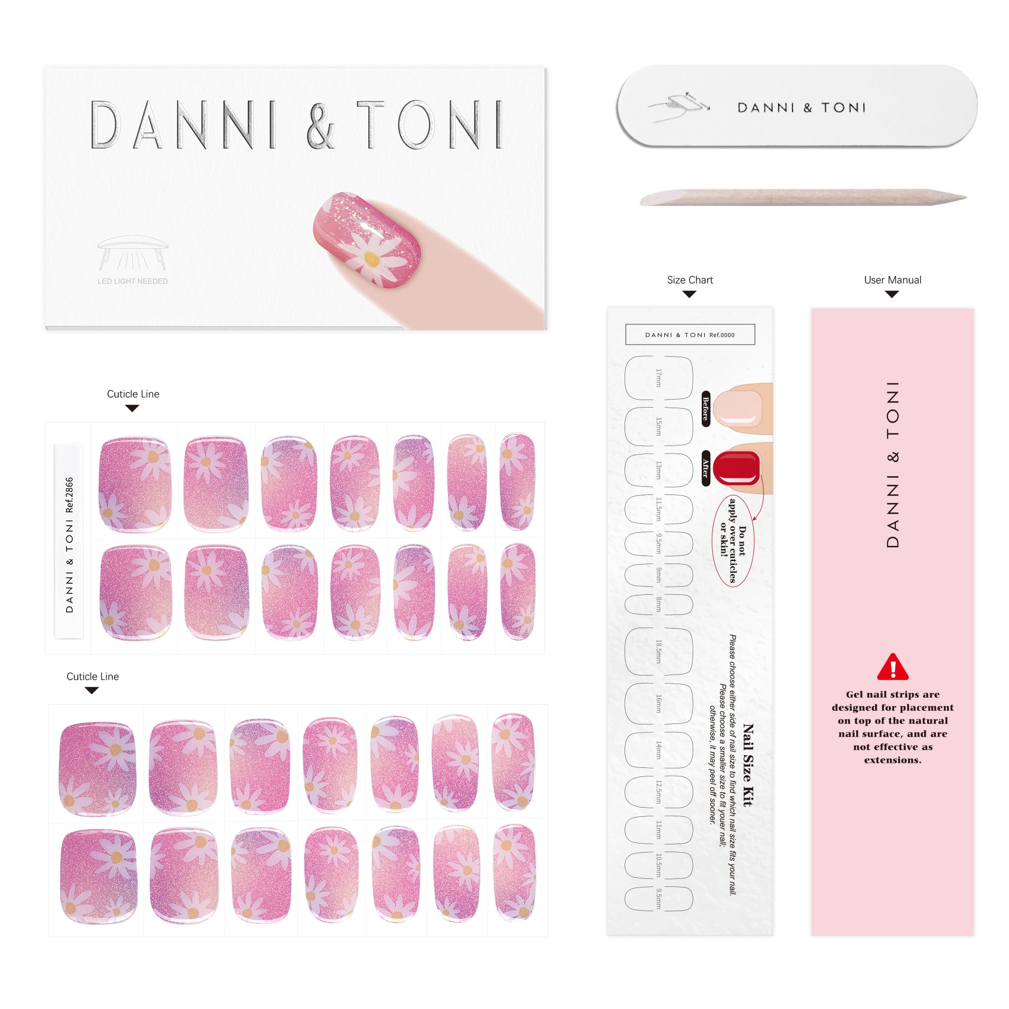 DANNI AND TONI Daisy Pink gradient wrap pack