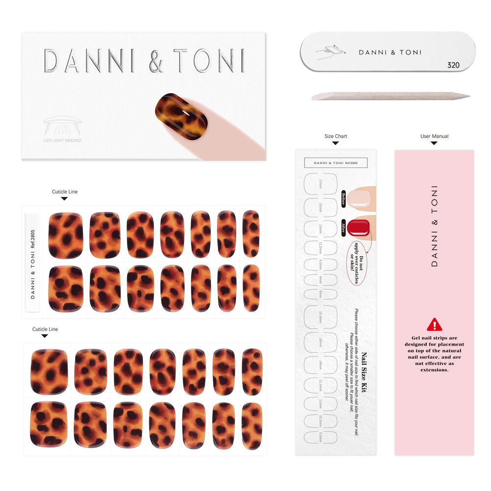 DANNI & TONI gel wraps with UV cure for durable wear.