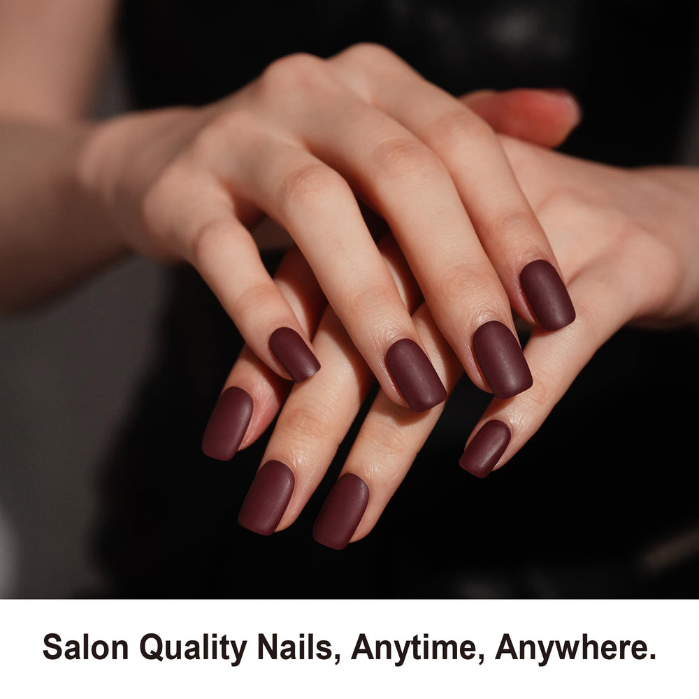 DANNI & TONI Velvet Rouge packaging highlights premium semi-cured gel nail strips.