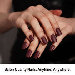 DANNI & TONI Velvet Rouge packaging highlights premium semi-cured gel nail strips.