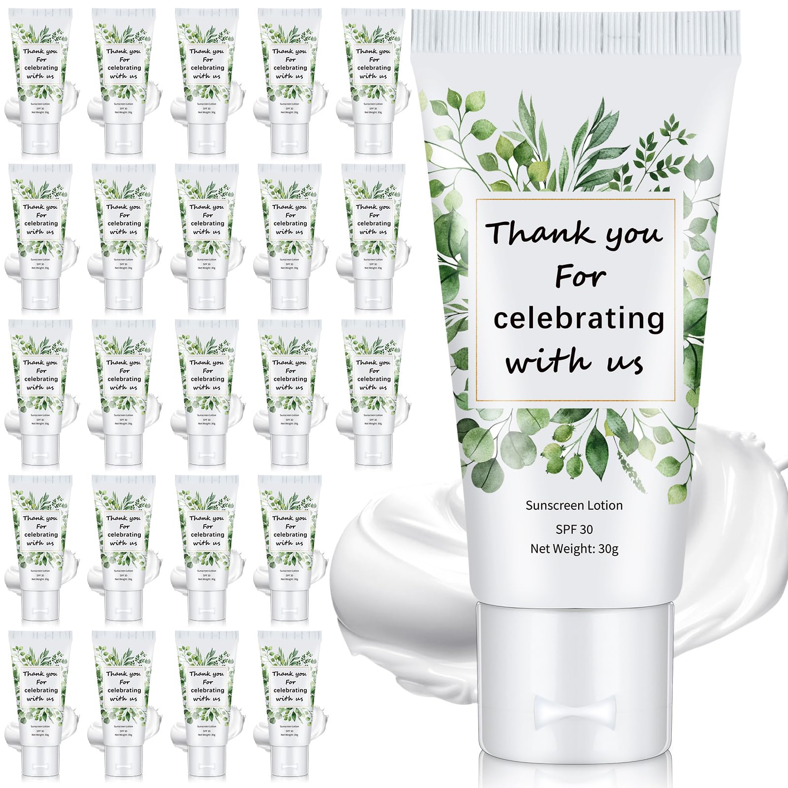 Dansib 24-pack sunscreen bulk with wedding-themed packaging for gifts.