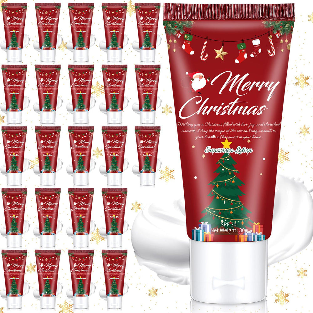 Dansib 24pc mini sunscreen Christmas pack for gifts and party favors.