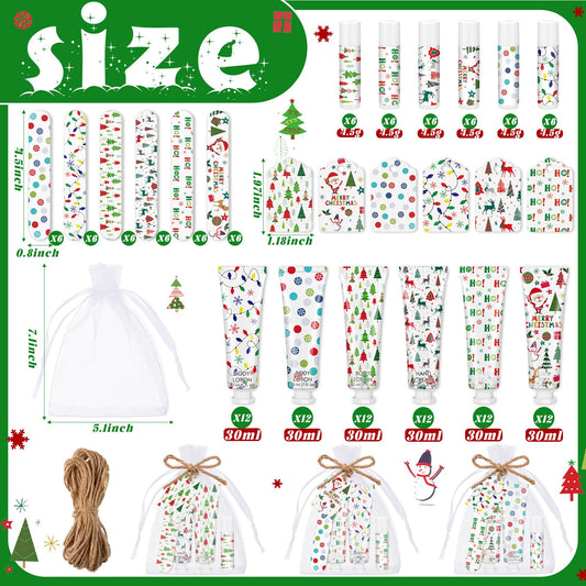 Dansi Christmas body lotion tubes, travel-friendly moisturizers.