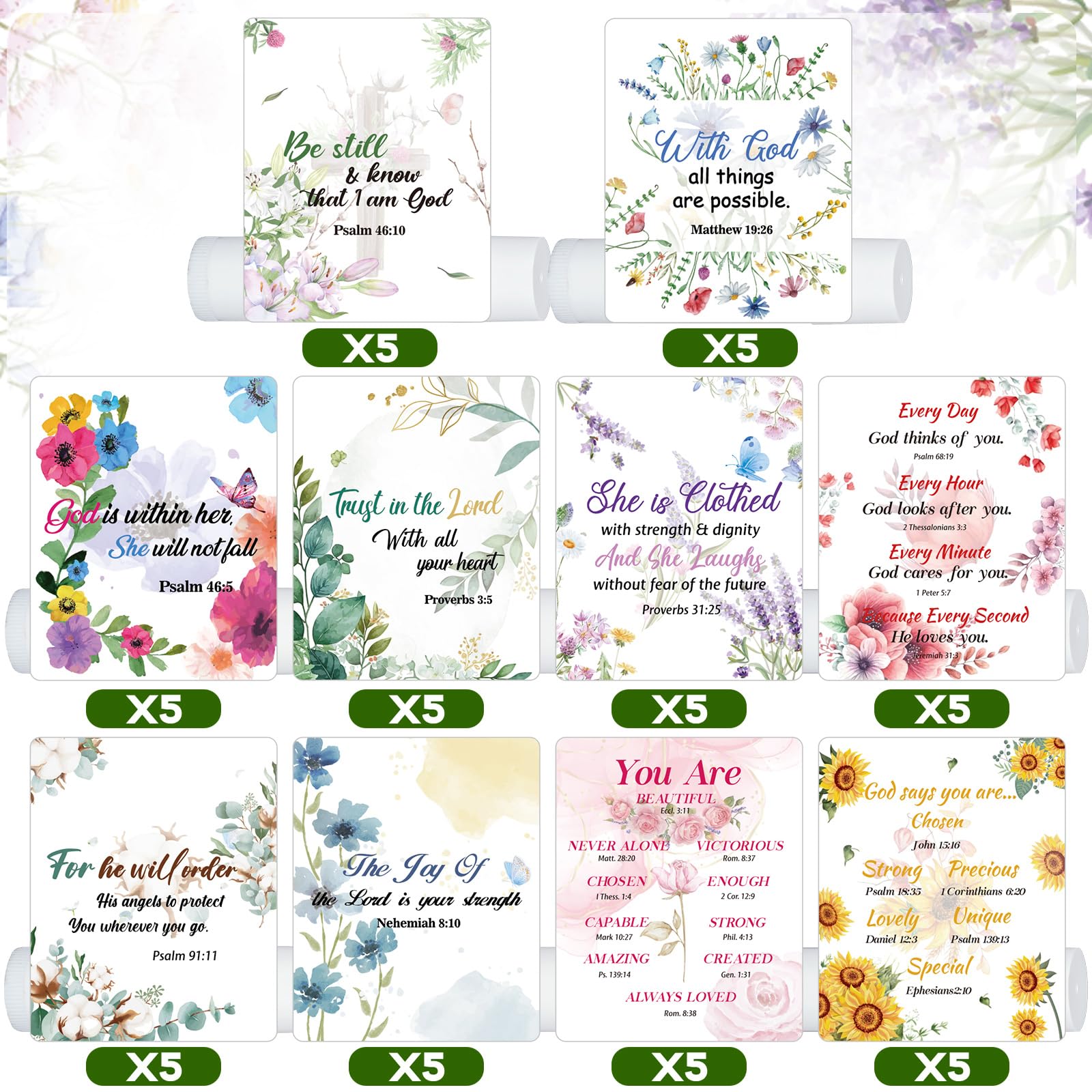 Dansib inspirational lip balm gift set ideal for celebrations and daily encouragement.
