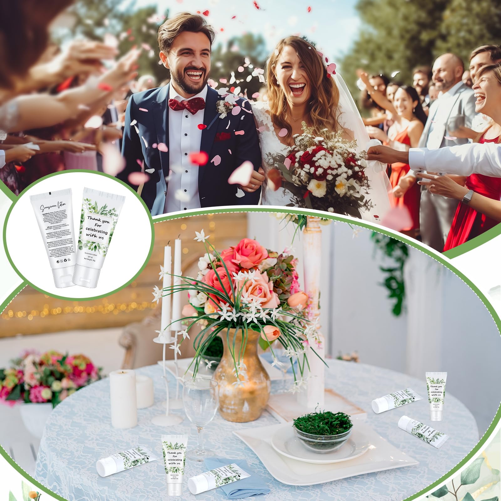 Dansib thank-you gift sunscreen favors for guests and bridal party.