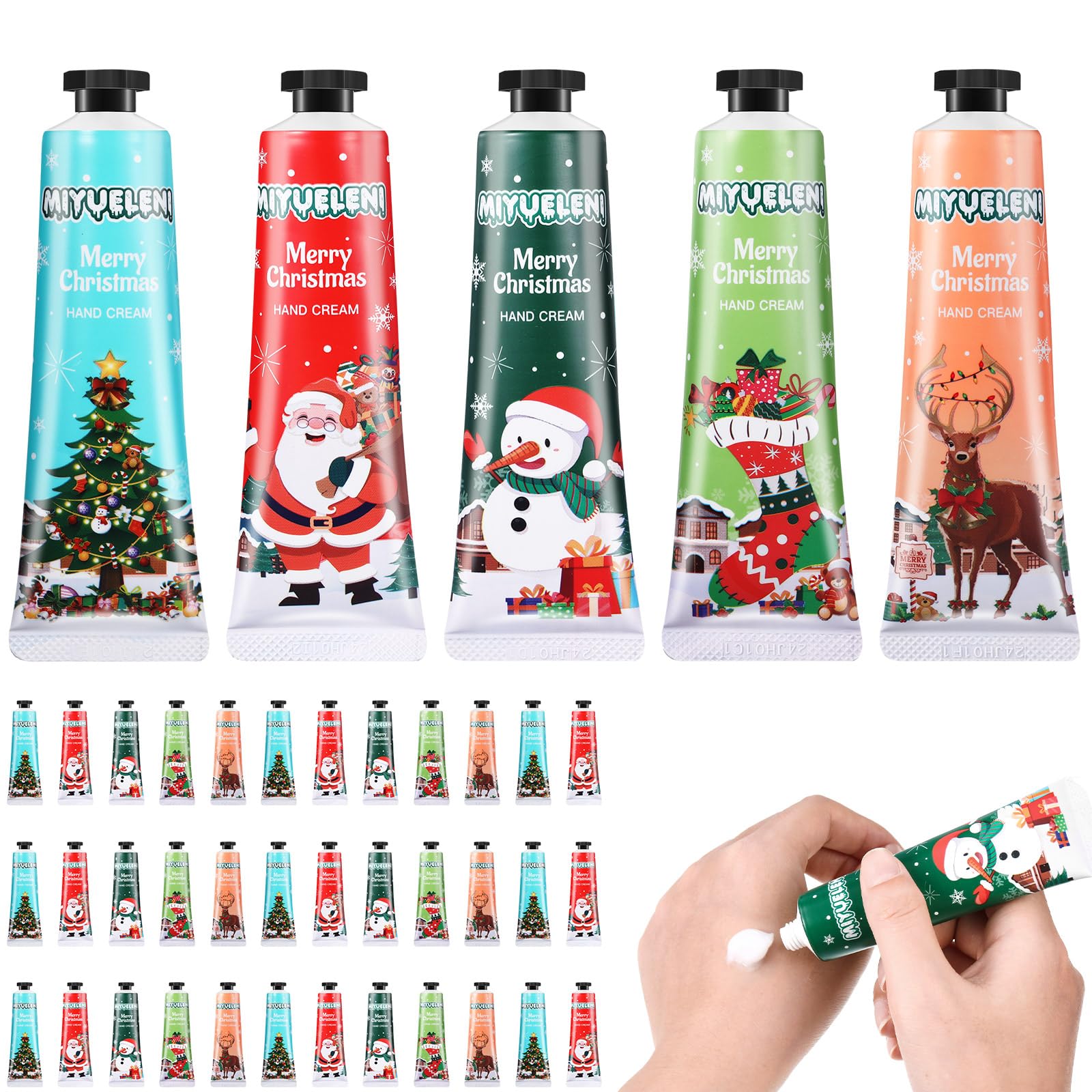 Dansib 36-piece Christmas hand cream set with assorted fragrances for gifting.