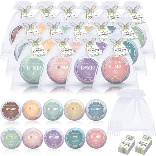 Dansib 50-set bridal shower bath bombs packaging for wedding favors.
