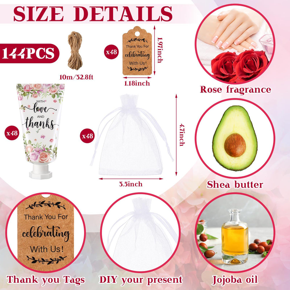Dansib hand cream in organza bag, convenient for guests and travel.