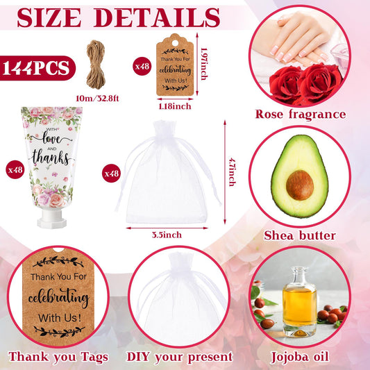 Dansib hand cream in organza bag, convenient for guests and travel.