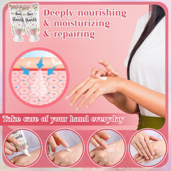 Dansib rose-scented hand cream mini bottle offers quick-absorbing moisture for busy events.