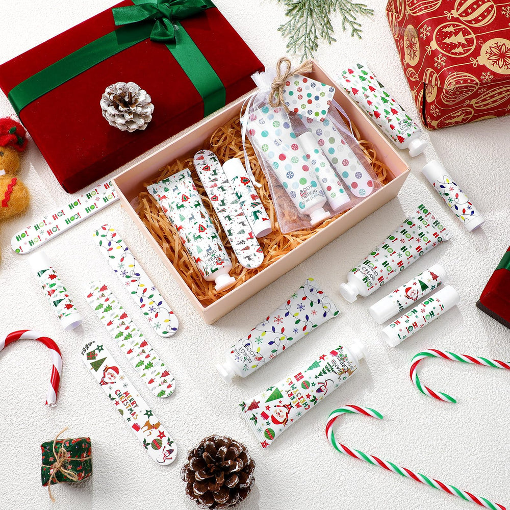 Dansib body lotion tubes in Christmas gift set for fast absorption and moisturizing feel.