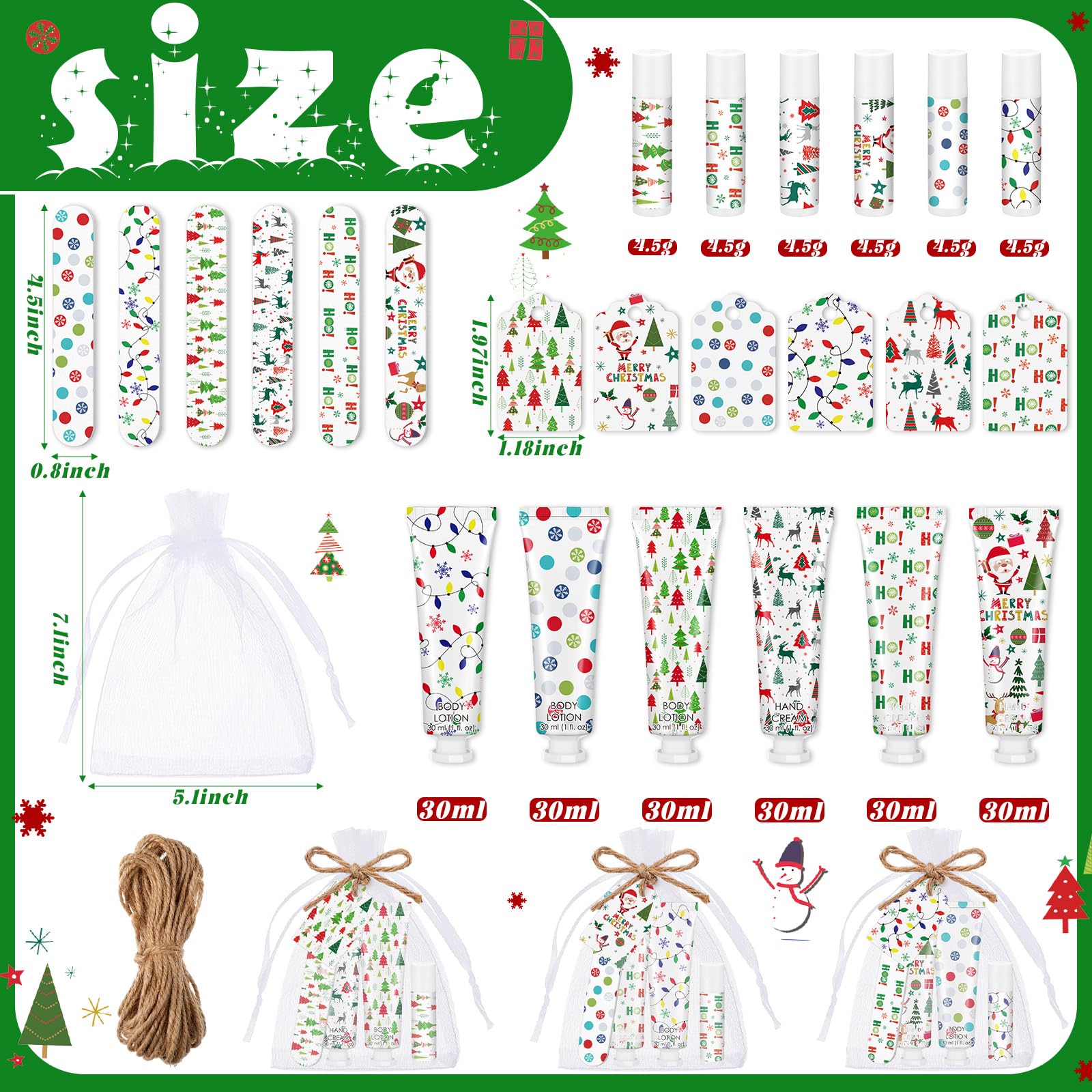 Dansib lip balm tubes in Christmas gift set for on-the-go moisture and festive smiles.