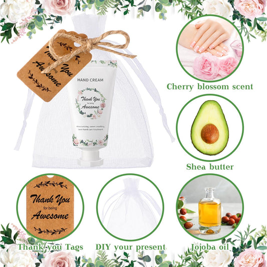 Dansib travel-size hand cream set shown in organza bags for sharing.