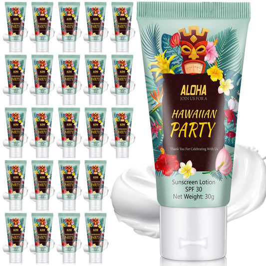 Dansib Hawaiian-leaf pattern mini sunscreen 1oz ideal for party favors.