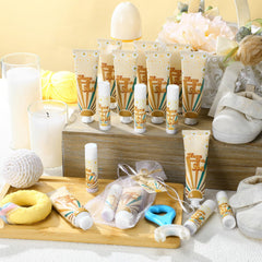 Dansib Here Comes The Sun organza bag close-up, elegant gift packaging for guests.