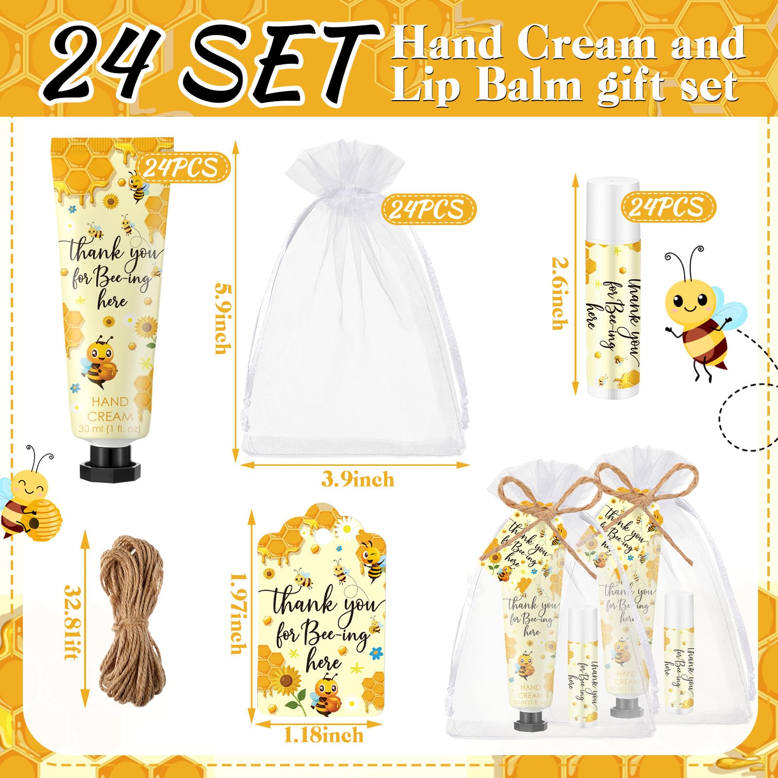 Dansib lip balm with bee motif, ideal as party favors