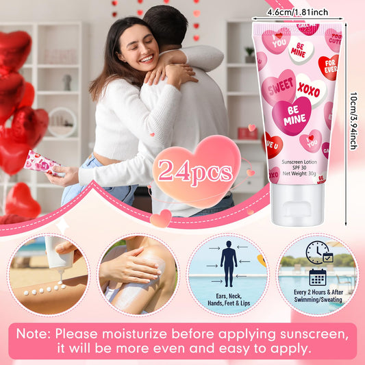 Dansib mini sunscreen bottle features a 'Sweet' design for party favors
