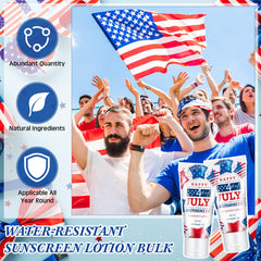 Dansib white cream sunscreen packaging with Independence Day theme