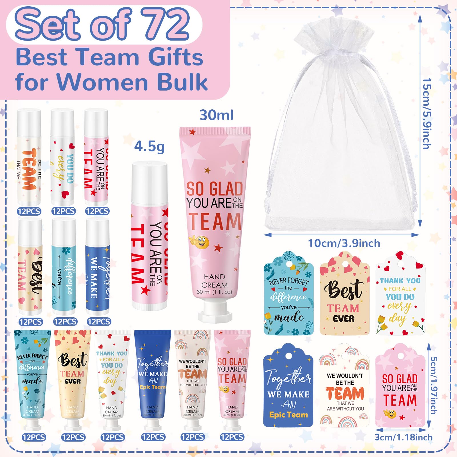 Dansib six-scent hand cream display illustrating variety in the gift set