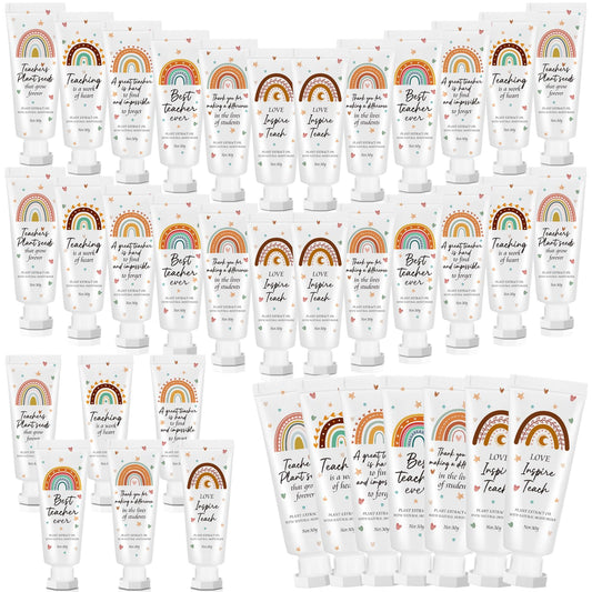 Dansib teacher appreciation hand cream with boho rainbow packaging, ideal for bulk gifts.