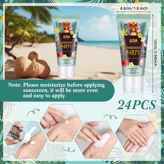 Dansib gift-pack mini sunscreen with a Thank You note for guests.