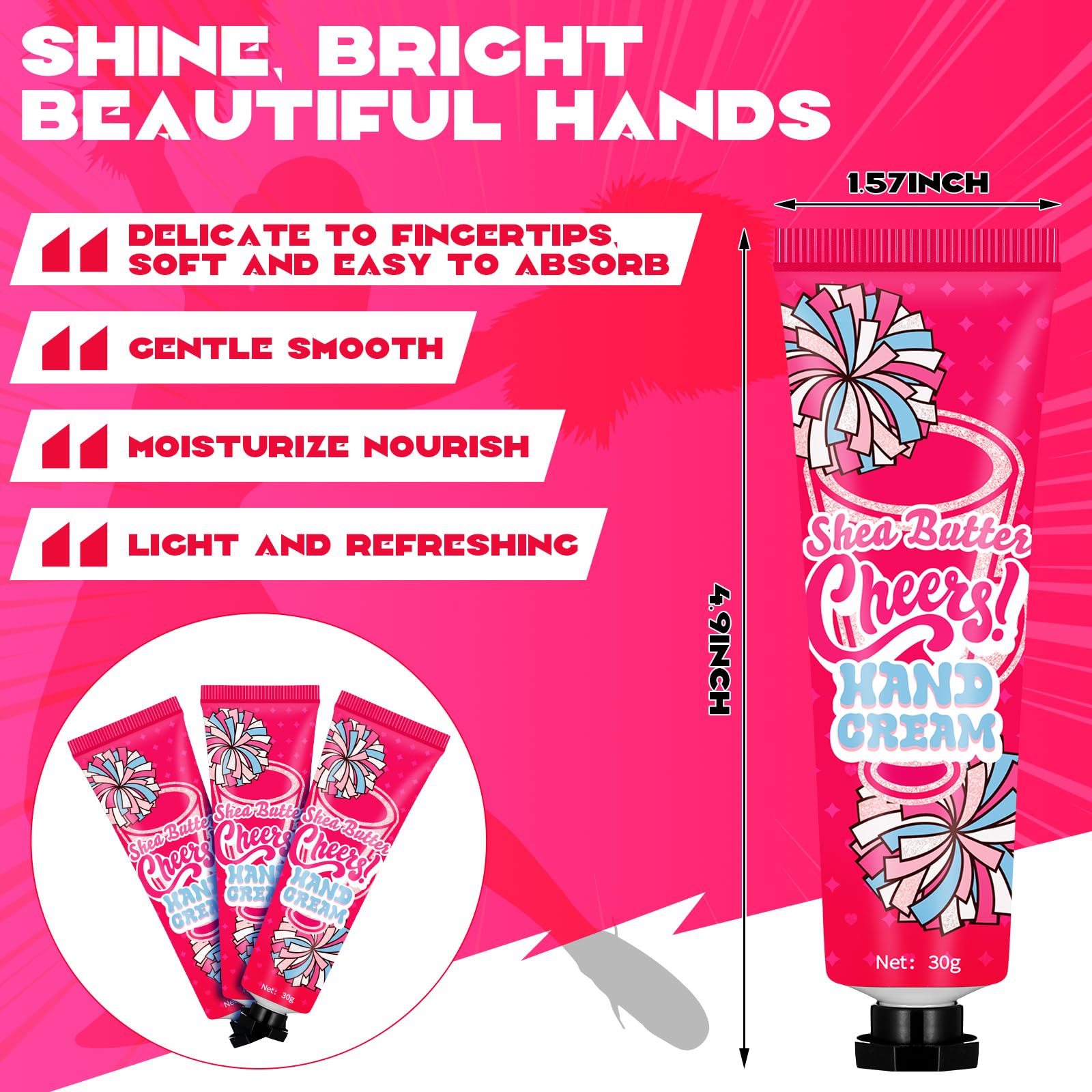 Dansib travel size hand cream pink 30ml ideal for gym bags and quick refresh