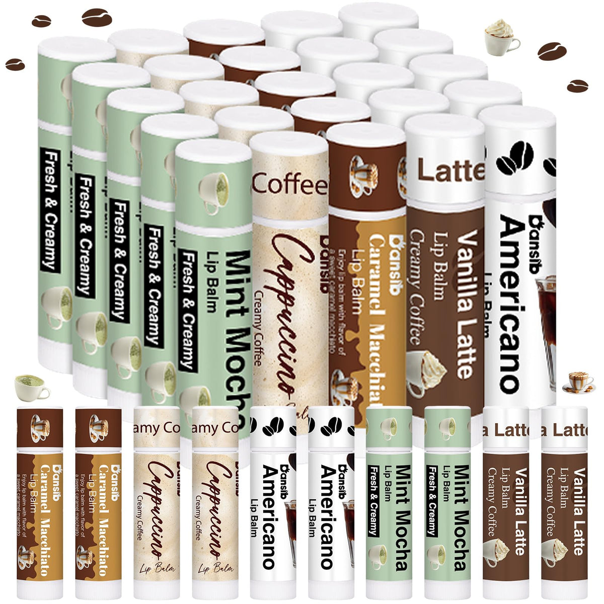 Dansib vanilla latte coffee lip balm for smooth hydration on the go