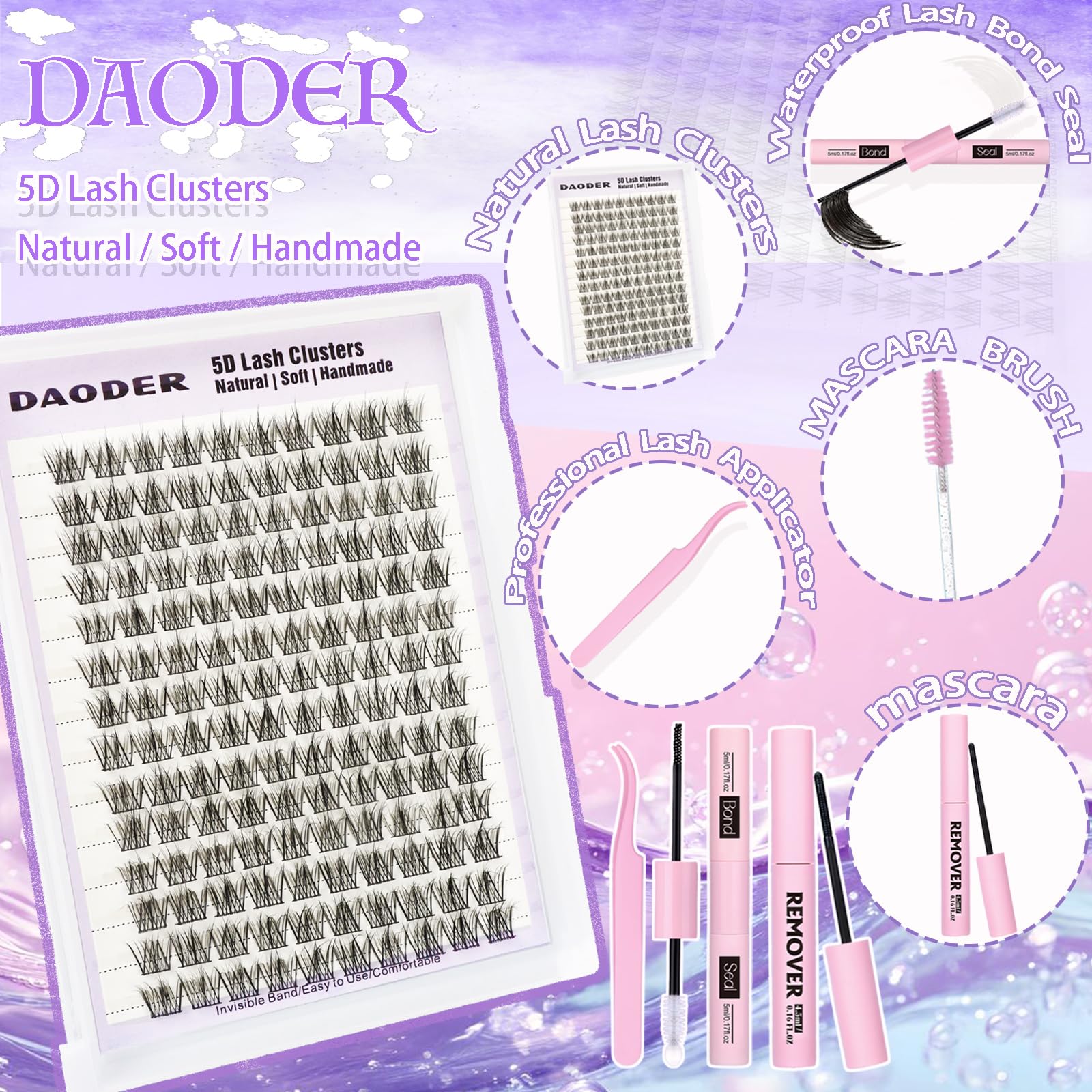 Bond bottle in use showing precise at-home lash setting