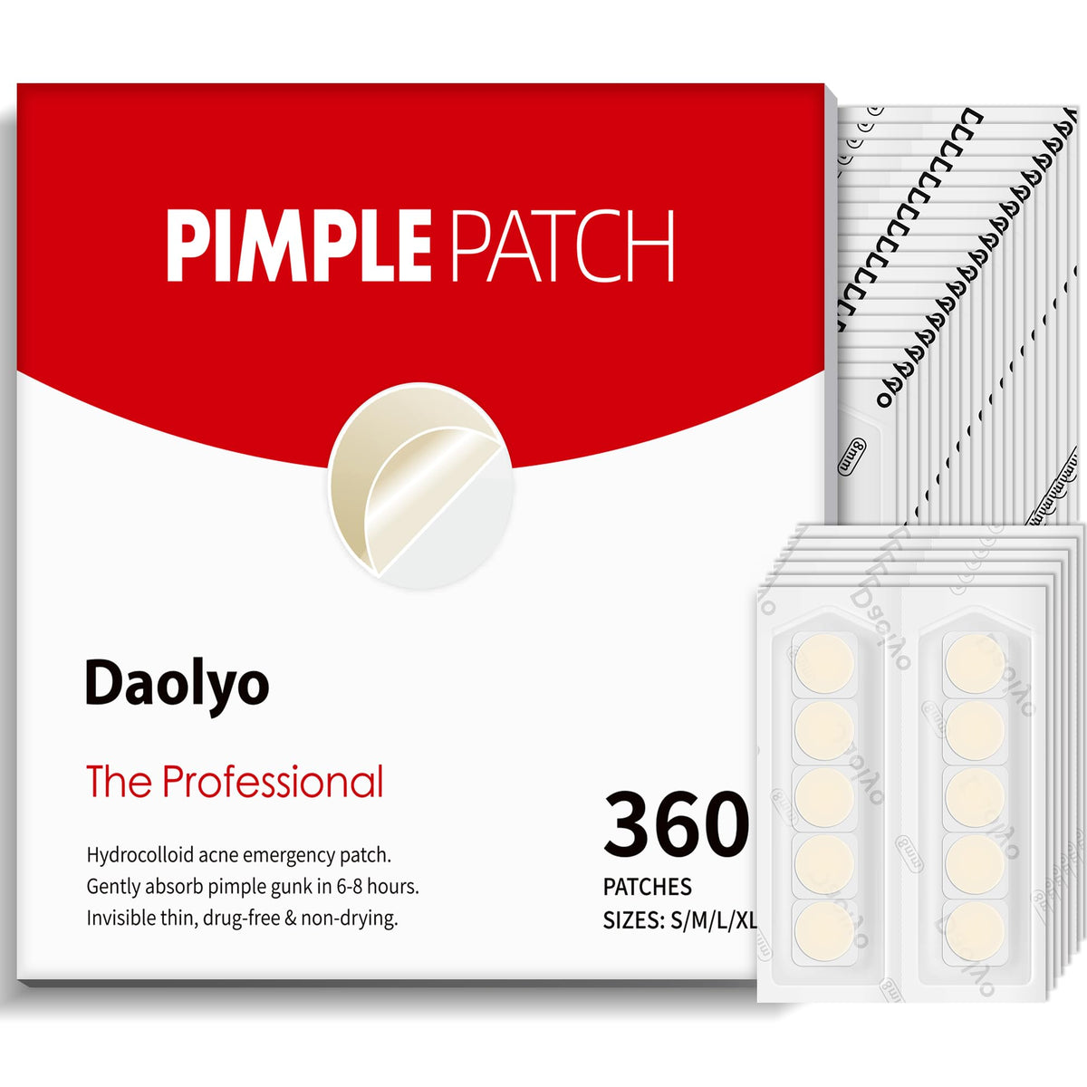 Daolyo pimple patches with hydrocolloid adhesion for secure overnight wear