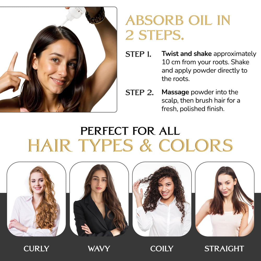 DARCASE dry shampoo application nozzle close-up—precise, mess-free coverage