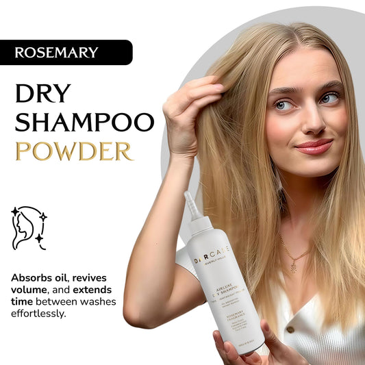 DARCASE Premium Powder Dry Shampoo rosemary nozzle for precise root refresh