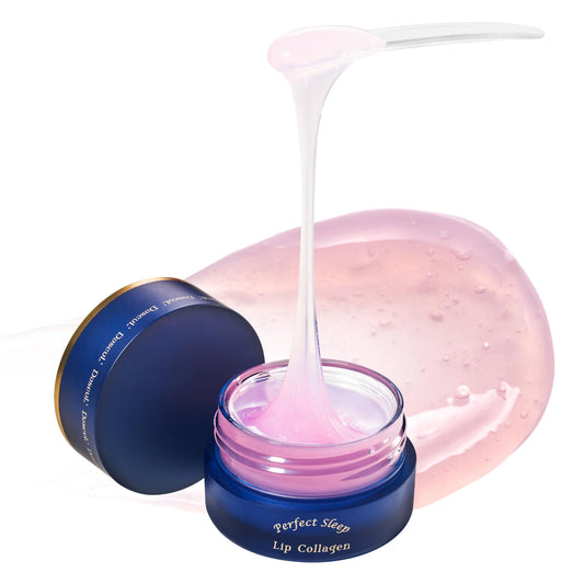 DaseuL’ Perfect Sleep Lip Collagen bottle close-up highlights premium hydration.