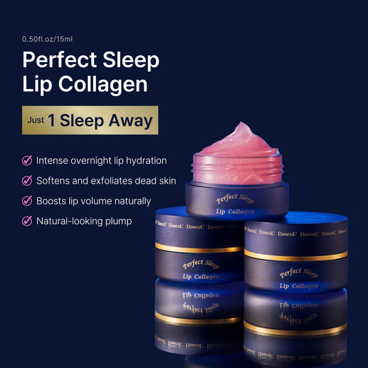 DaseuL’ Perfect Sleep Lip Collagen elastic jelly texture adheres to lips overnight.