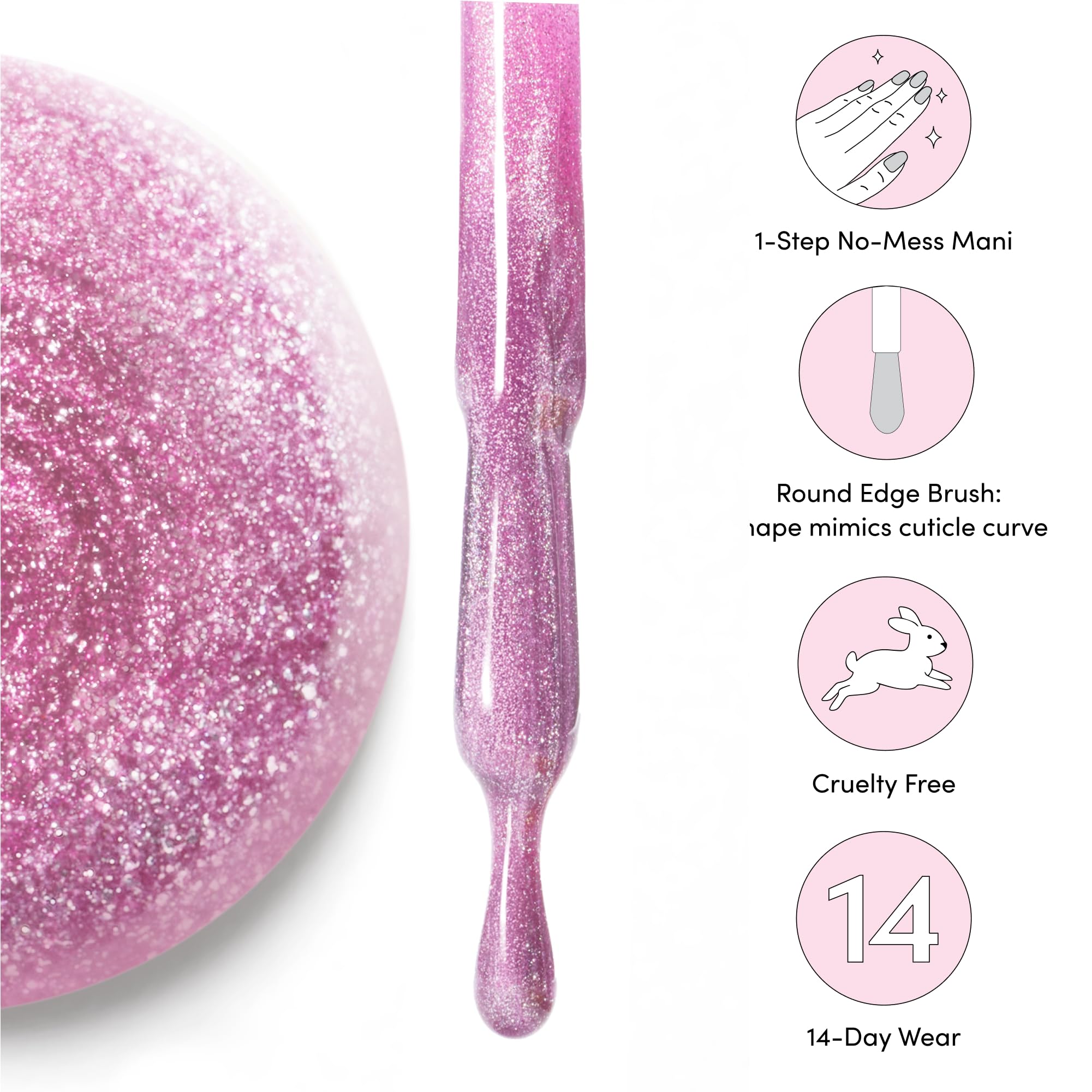 Dashing Diva 3-in-1 base color topcoat application showing seamless manicure.