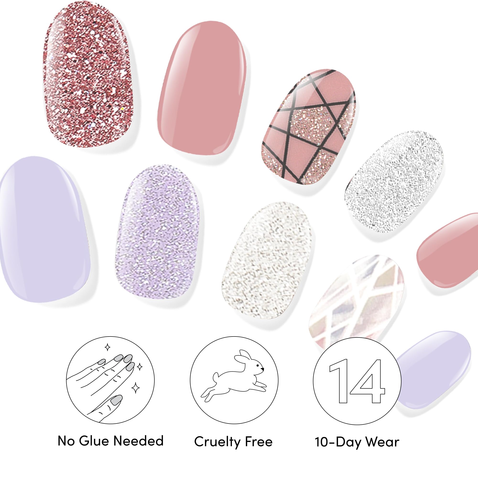 Dashing Diva chip-resistant gel strips withstand daily wear.