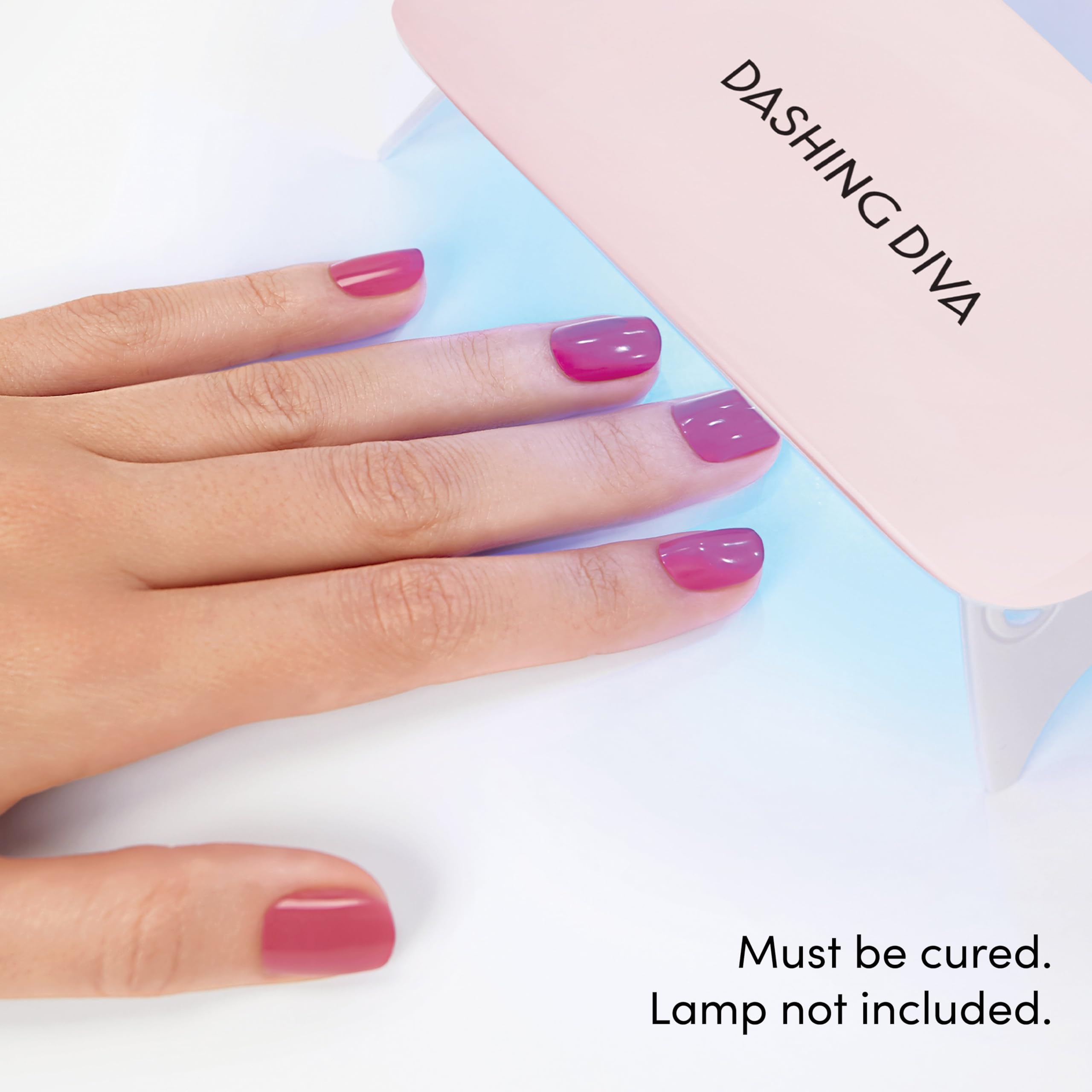 Dashing Diva Chromagic contents kit with strips, powder, LED lamp for salon-style results.