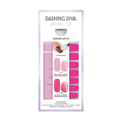 Dashing Diva Chromagic Pink Orbit strips for glossy salon-style nails, easy at-home application.