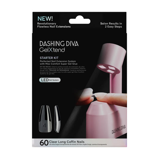 Dashing Diva GelXtend Starter Kit with LED lamp for salon quality nails