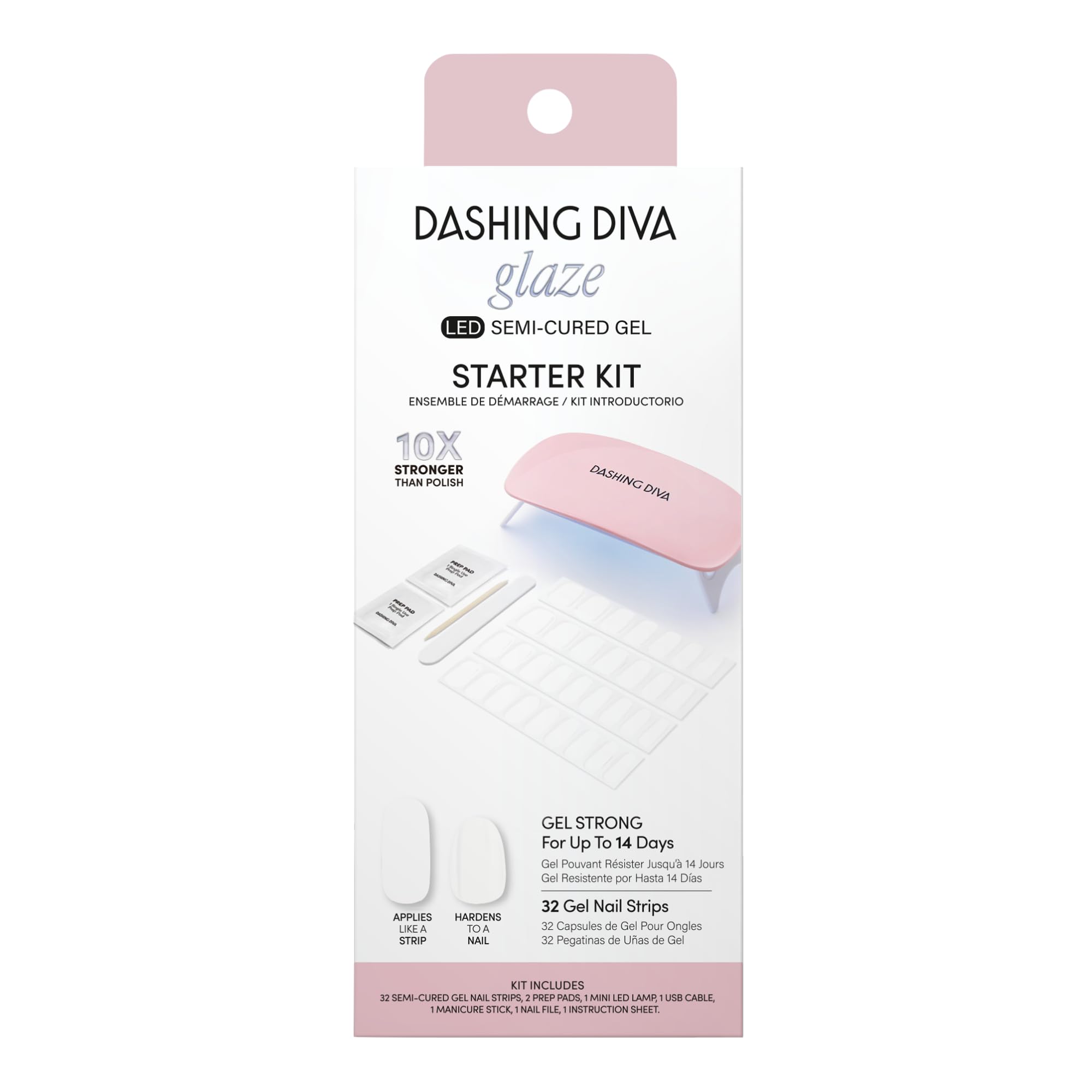 Dashing Diva Glaze Daikon LED lamp accelerates curing for quick manicure
