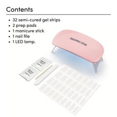 Dashing Diva Glaze Daikon nail strips close-up showing dome-fit for smooth application