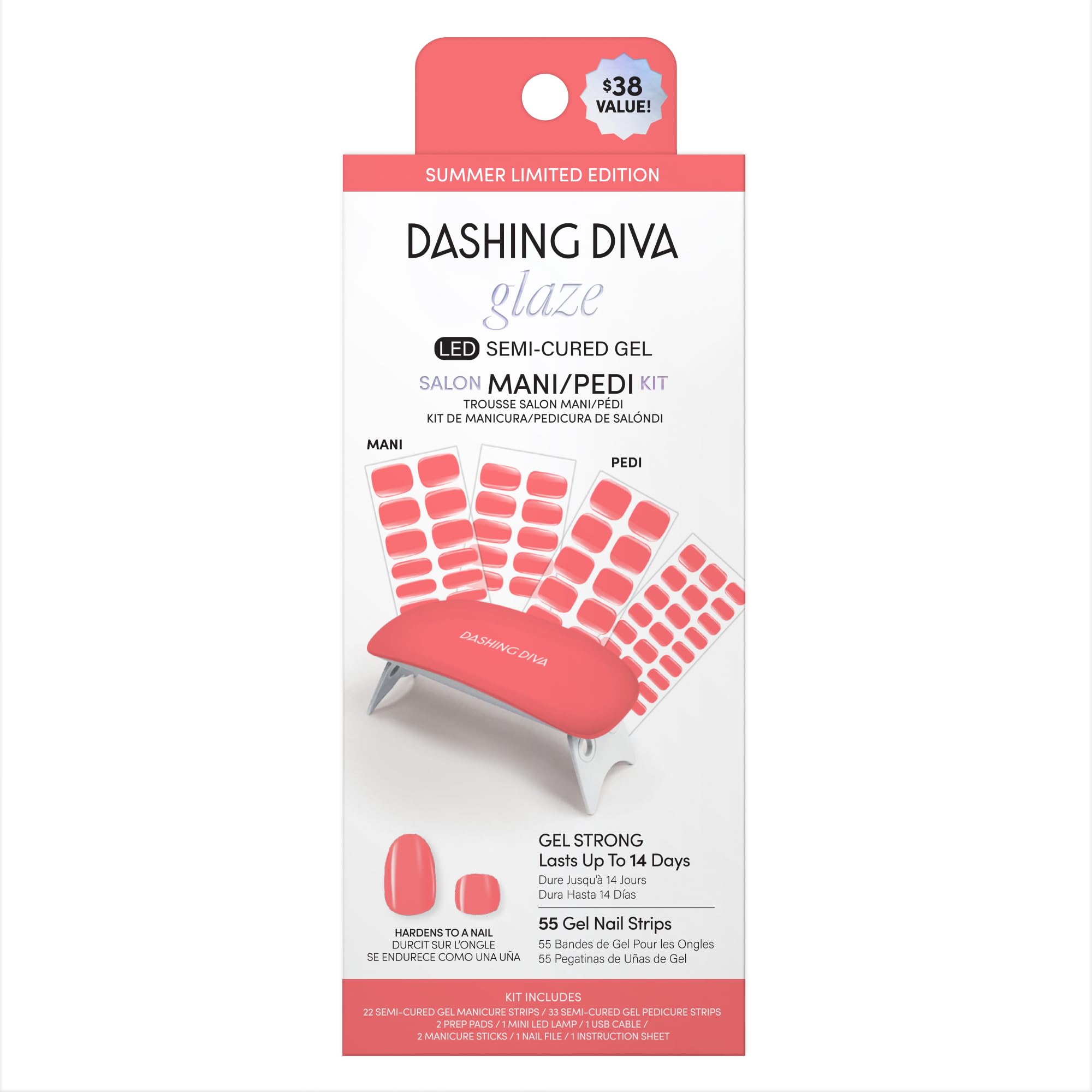 Dashing Diva Glaze LED lamp front view for quick at-home manicures.