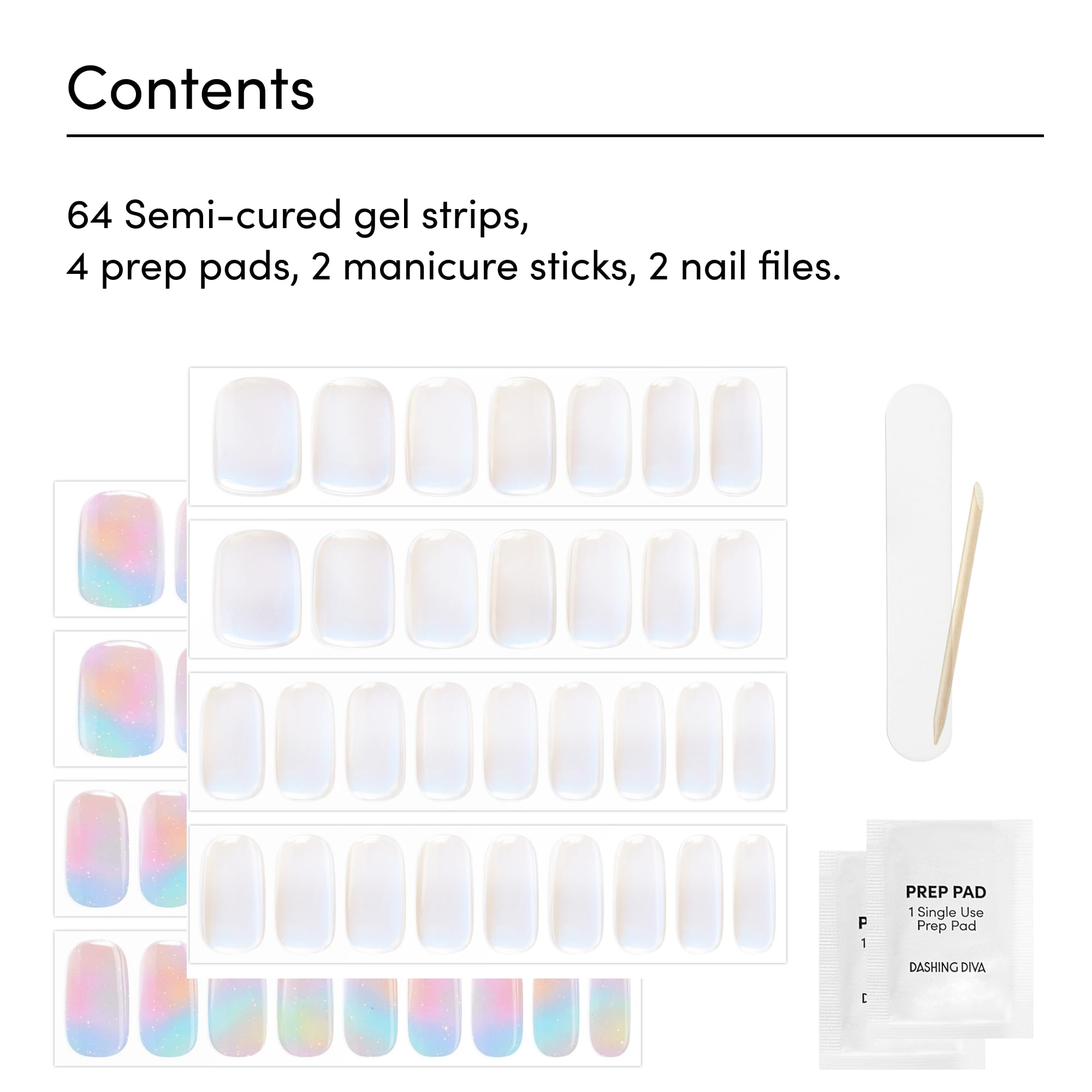 Dashing Diva Glaze Wishing Well strip packaging close‑up with shimmer.