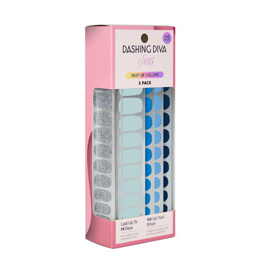 Dashing Diva Gloss Nail Strips 110 wraps deliver salon-like color at home.