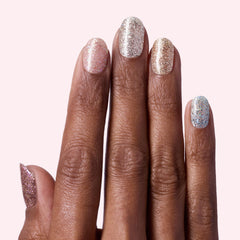 Dashing Diva Gloss Nail Strips applied on nails for fast results