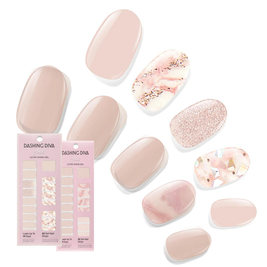 Dashing Diva Gloss Crystal Clear nails showcase a high-gloss gel-like finish.