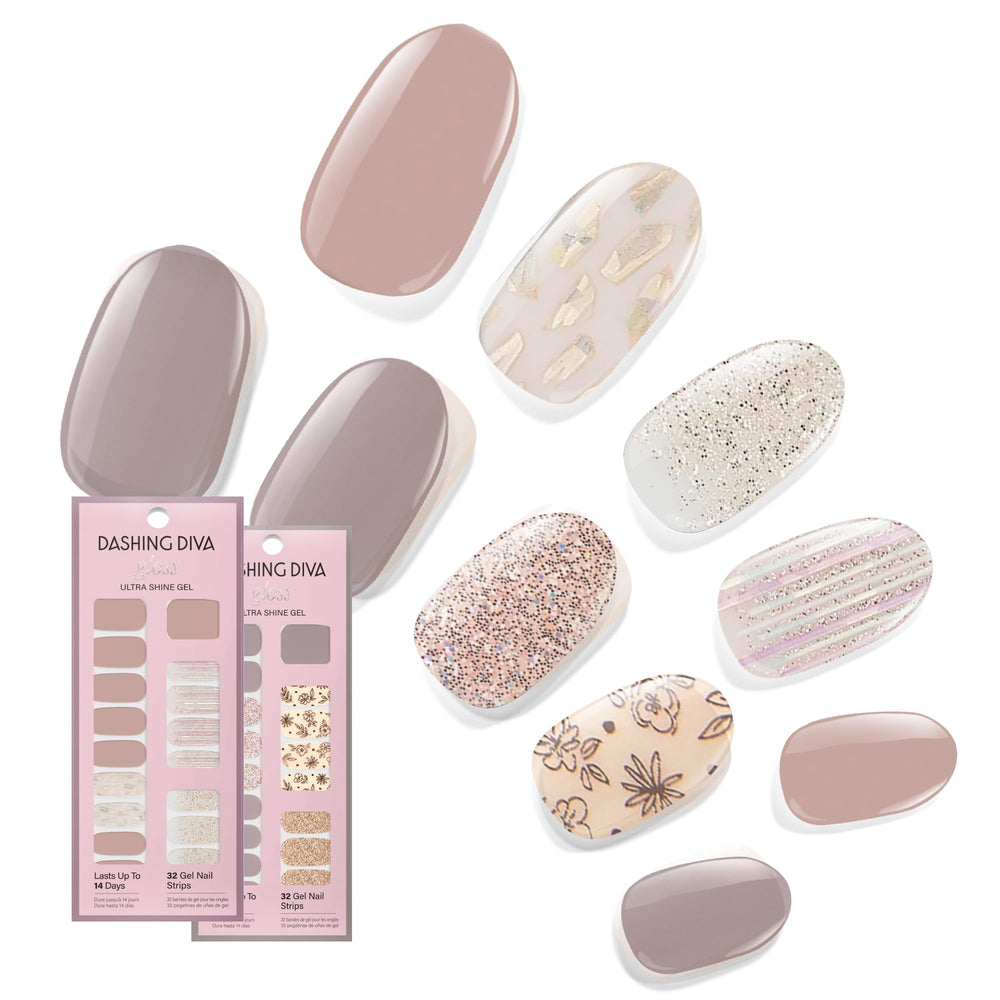 Dashing Diva Gloss Nail Strips Lavender Dreams close-up for a glossy, long-lasting manicure.